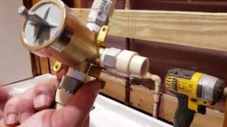 Delta shower valve backset install explained