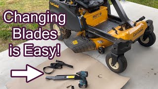 Changing Mower Blades - Cub Cadet Zero Turn RZT S by Practical Primate 33,487 views 2 years ago 6 minutes, 11 seconds