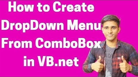 #29 How to Create DropDown Menu From ComboBox in VB.net | Shubham Jangid