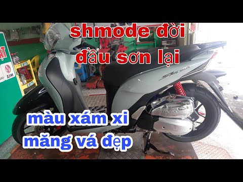 Video SHmode 2015 màu trắng sơn lại || MÀU XÁM XI MĂNG VÁ ĐẸP - youtube