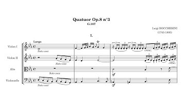 Luigi Boccherini – String Quartet Op.6/8 No.3, in E flat major