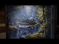 Deep Forest Falls - Landscape Painting - Kevin Hill
