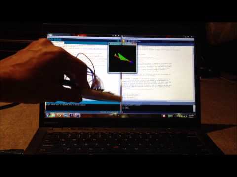 i2cdevlib "Teapot" Demo with an MPU-6050 IMU
