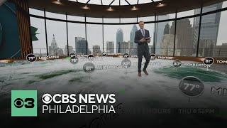 Spotty showers Thursday, turning less humid for Friday | NEXT Weather Forecast