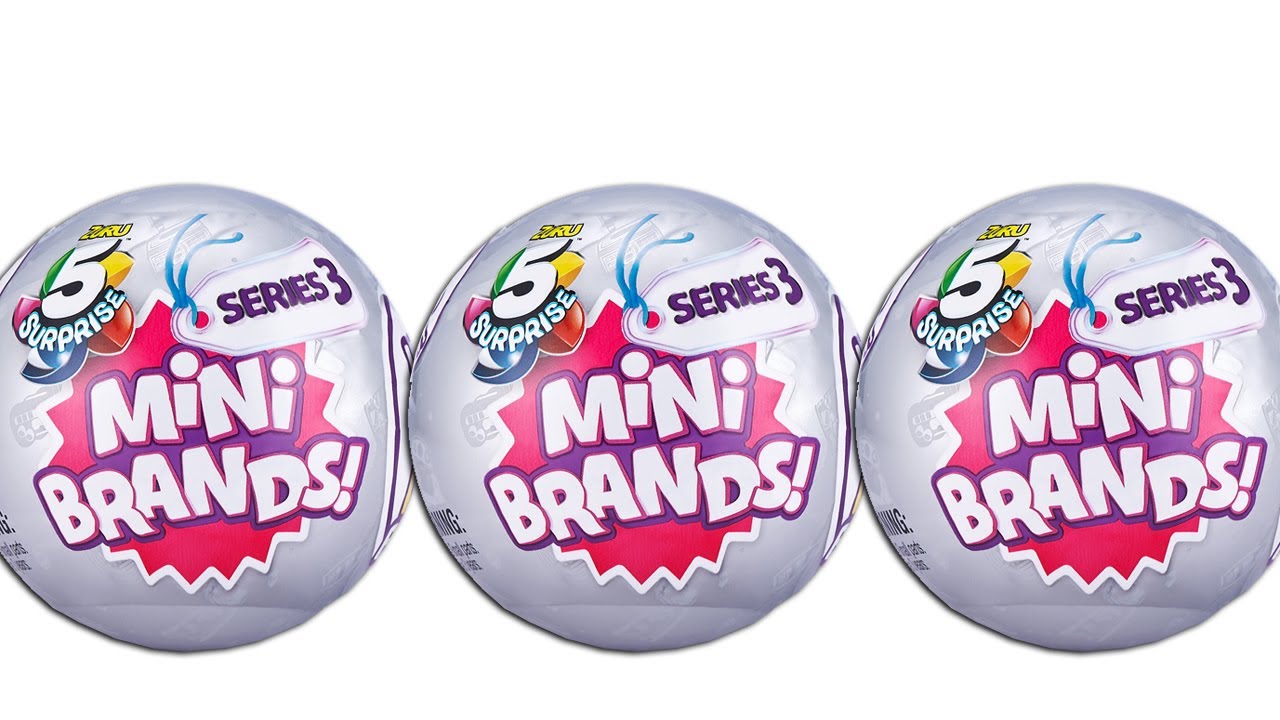 5 Surprise Mini Brands! Series 3 (Collectors Case Plus 2 Mystery Balls