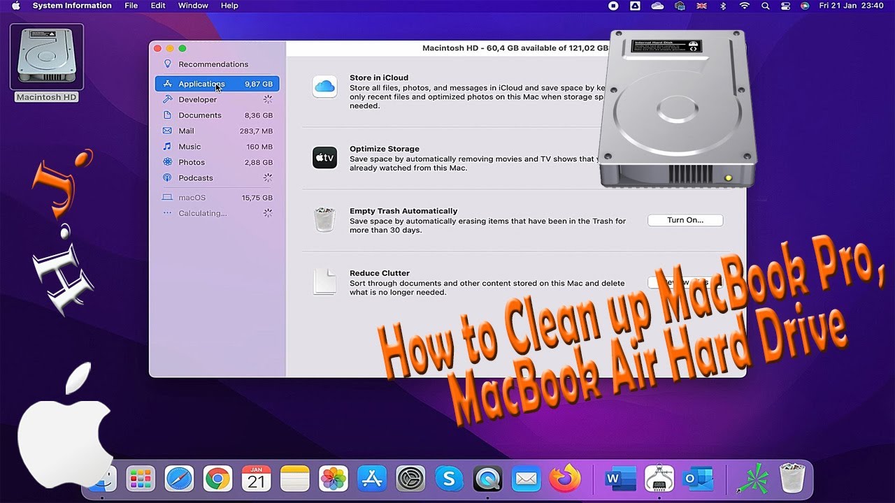 How to Clean up MacBook Pro, MacBook Air Hard Drive YouTube