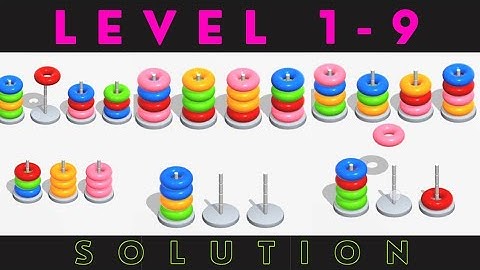 Color Hoop Stack - Level 1 to 9 walkthrough solution gameplay andriod,ios | Game the Chain
