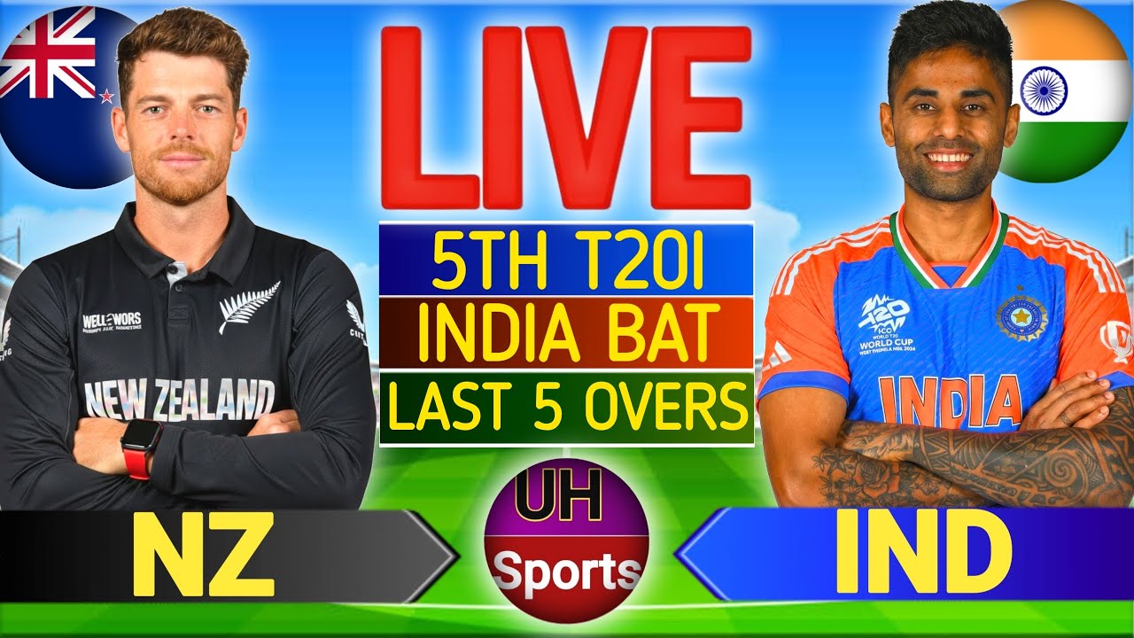 🔴INDIA vs New Zealand, Last T20 | Live Cricket match  | IND vs NZ Live Score & Update | IND Last 5ov