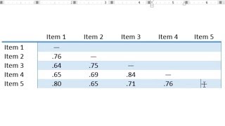 How to Create a Table (Correlation Matrix) in Microsoft Word - Quick Method