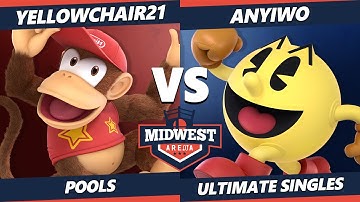 Midwest Arena Pools - YellowChair21 (Diddy Kong) Vs. Anyiwo (Pac-Man) SSBU Smash Ultimate
