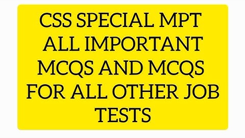 Unlock the Key To Ace Your CSS Special MPT Exam! | #cssmpt #css2024 #mptcss