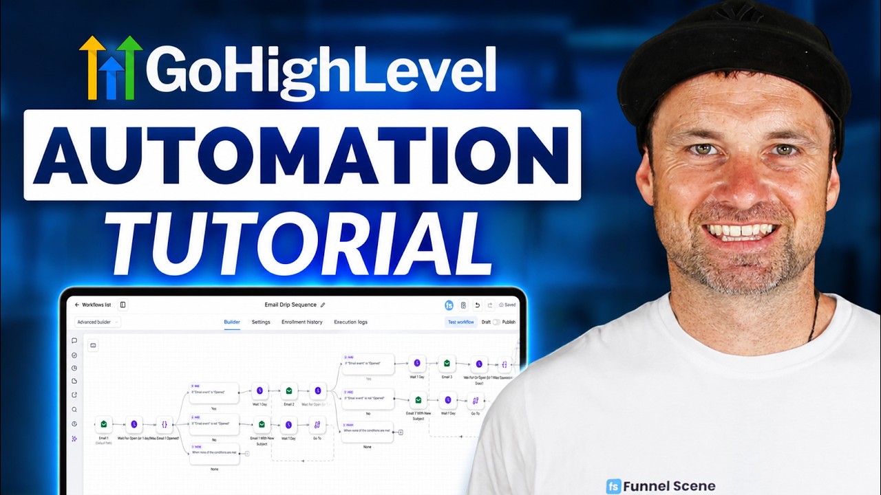 GoHighLevel automation workflow builder for automated lead follow-up