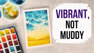 AVOID muddy colours in watercolour │ How to paint with complementary colours