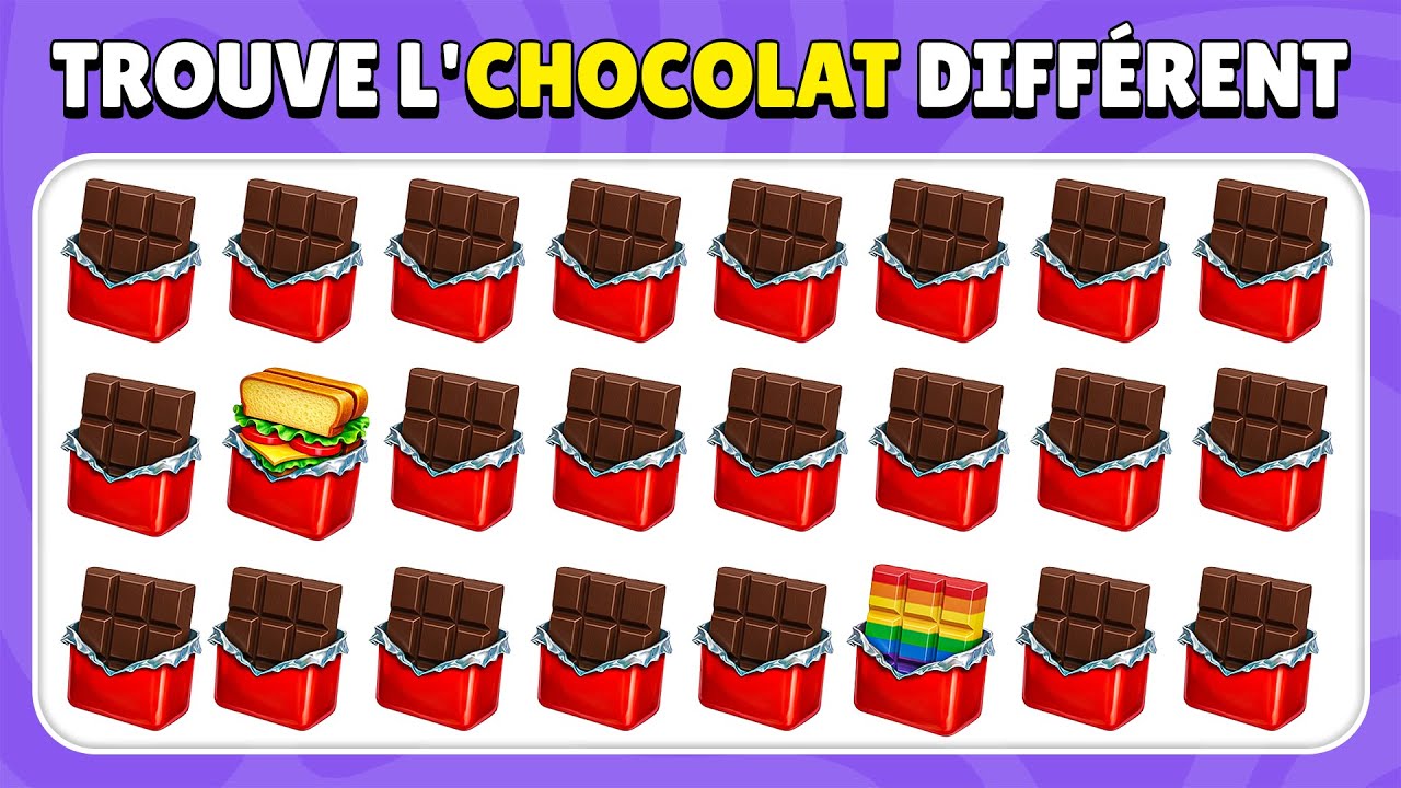 Trouve l’Intrus - Édition Fast Food 🍔🥐🍩 | 40 Niveaux | Facile, Moyen, Difficile | Quiz Lapinou