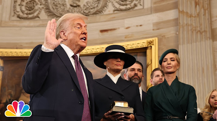 Donald Trump and JD Vance SWORN IN as President and Vice President of the United States