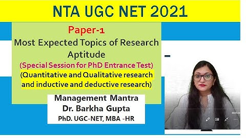 Quantitative and Qualitative research and inductive and deductive research, Research Aptitude