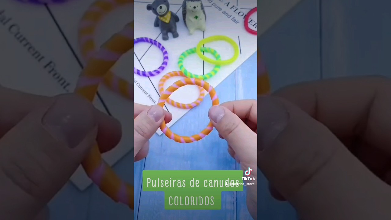 TUTORIAL - PULSEIRAS DE CANUDOS COLORIDOS 💜🌈 