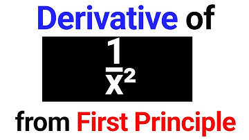 Derivative of 1/x² from First Principle | Class 11 Maths | JP Sir