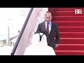 Qatar's Minister of Culture welcomes PM Shehbaz Sharif upon his arrival in Qatar