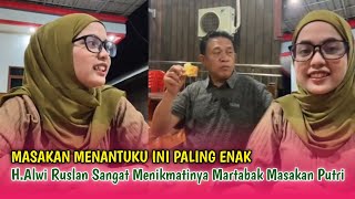 Halwi Ruslan Cicipi Martabak Masakan Putri Isnari Halwi Ruslan Sangat Menikmatinya