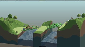 Poly Bridge - [ Level 1-5 ]  - (Two Part Bridge) (Alpine Meadows)