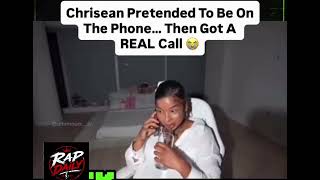 Chrisean Rock Pretended to Be on the Phone Then a REAL Call Came In
