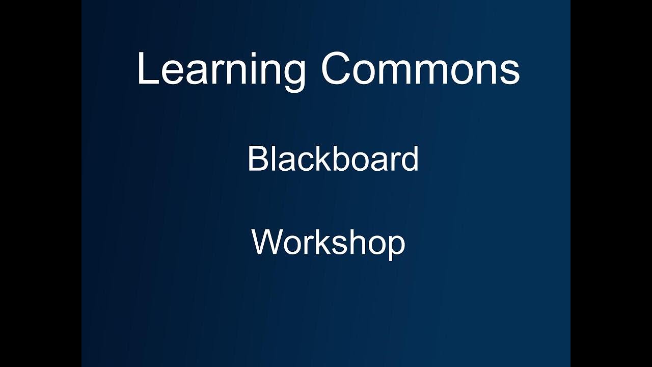 Blackboard Basic for Students Spanish YouTube