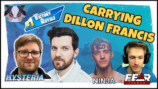 Hysteria | Fortnite - Carrying Dillon Francis to a Victory Royale - Squads with Ninja and Fearitself