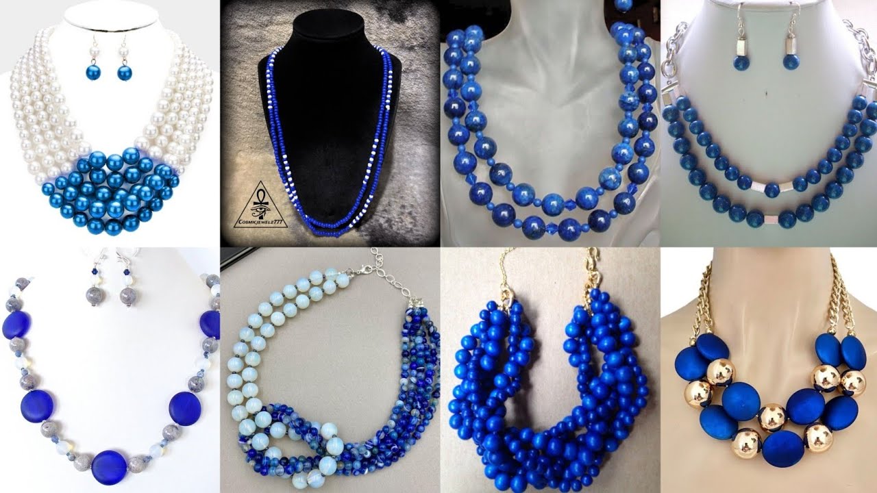 Trending 🤩Royal Blue Necklace Collection | Modern & Luxury Styles