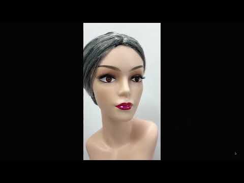 Парик длиной седой женщины, видео 1
