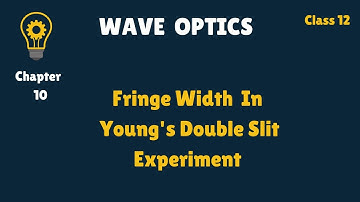 Class 12 - Ch 10 - Fringe Width In Young