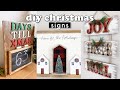 3 DIY FARMHOUSE CHRISTMAS SIGNS (Friend Friday Hop) || Actually Alli