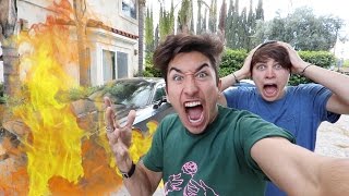 SETTING MY BEST FRIENDS CAR ON FIRE PRANK!!