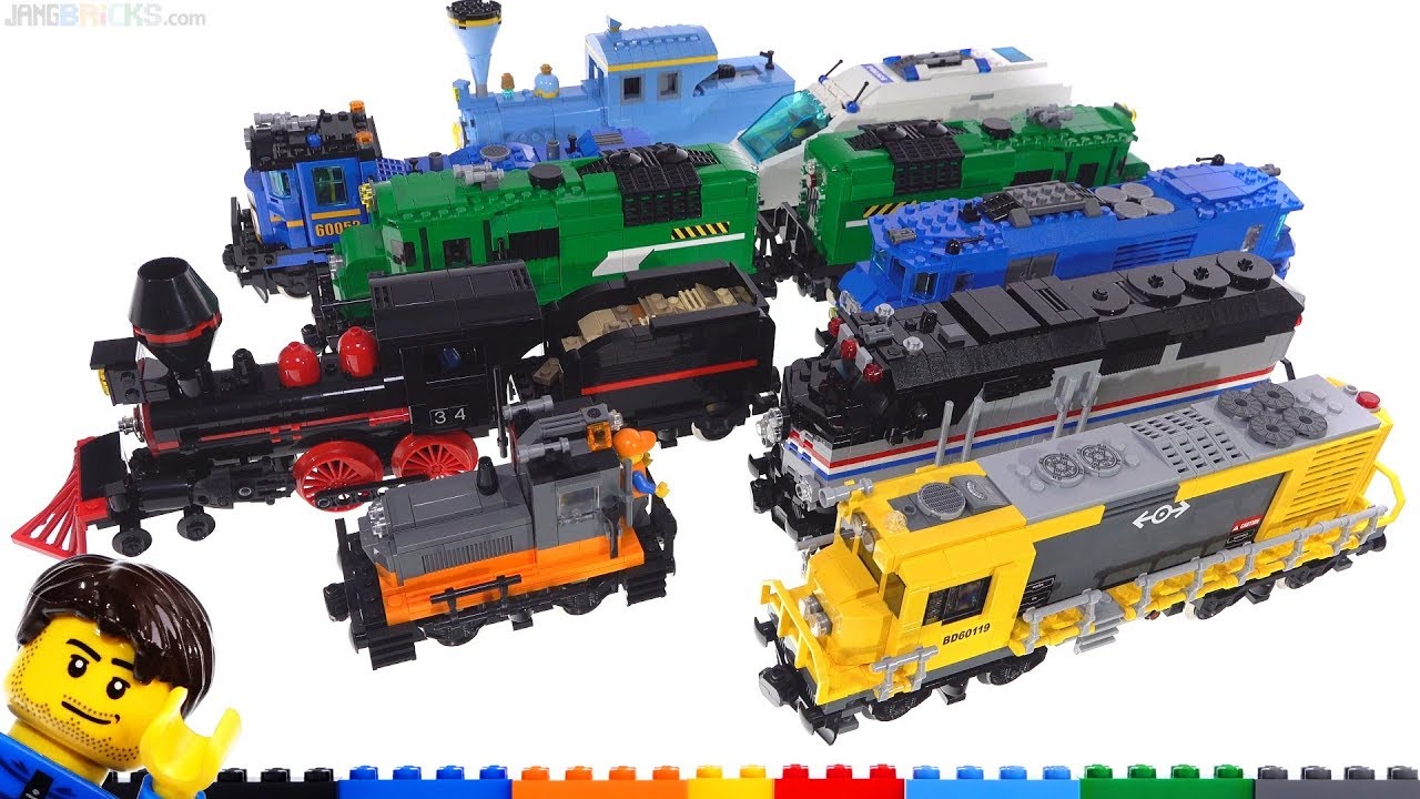 My custom Train Locomotive MOC collection! (2019) - YouTube