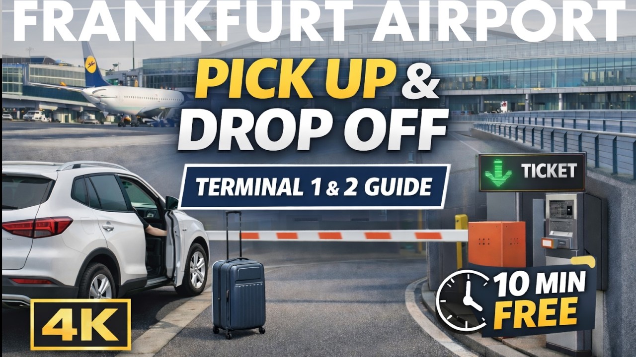 How To Drive at Frankfurt Airport 4K | Terminal 1 & 2 Pick Up, Drop Off & Parking