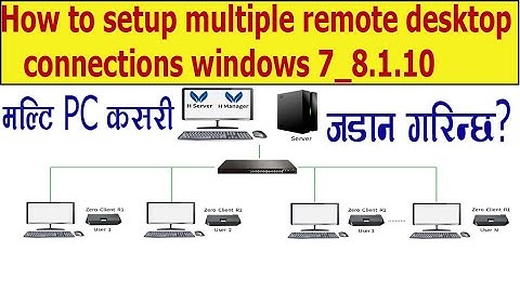 How to setup multiple remote desktop connections windows 7.8.1.10 ||How to Enable Multiple Remote PC