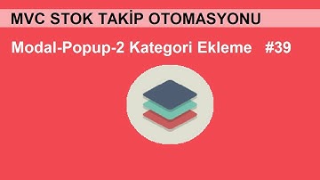 C# MVC Stok Takip Otomasyonu-39(Modal-Popup-2 Kategori Ekleme)