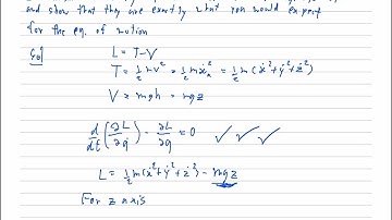 [eng] lagrangian for a projectile (classical mechanics)