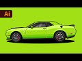 Adobe Illustrator Tutorial - Create a Dodge Challenger Car Vector Illustration