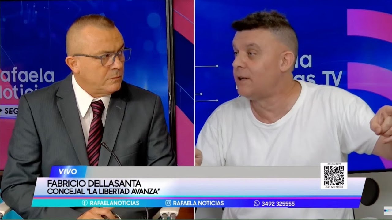 Nota Concejal Fabricio Dellasanta en Rafaela Noticias TV sobre el proyecto de reducción de dietas