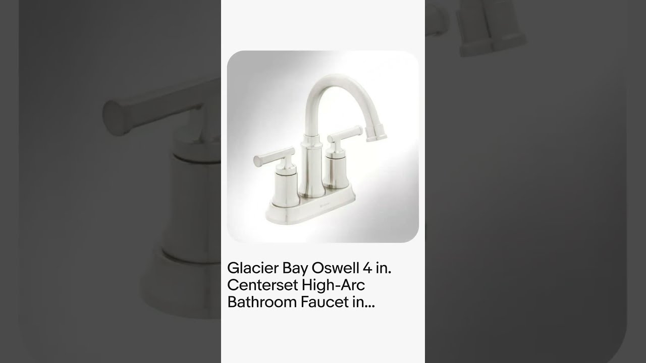 Glacier Bay Oswell 4 In Centerset High Arc Bathroom Faucet Brushed Nickel