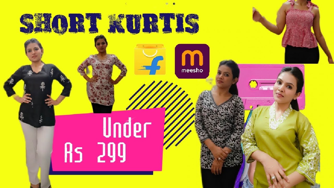 Short Kurtis under 299 only from flipkart and meesho Meesho flipkartvideo8736 flipkart YouTube