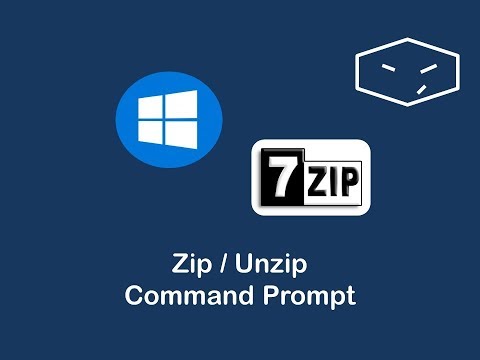 zip and unzip files from command prompt using 7zip