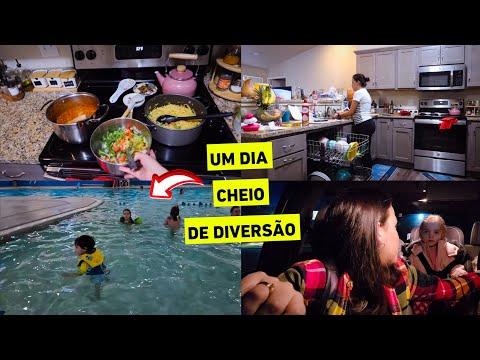 LEVEI AS CRIANÇAS NA PISCINA- MAIS UM DIA NA ACADEMIA- ROTINA COM A CASA E AS CRIANÇAS