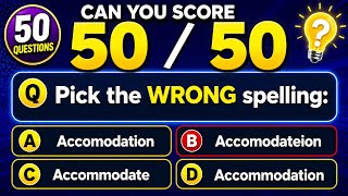 Ultimate English Quiz 🧠 | Can You Beat 50/50?