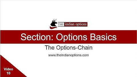 Section Option Basics: The Option Chain