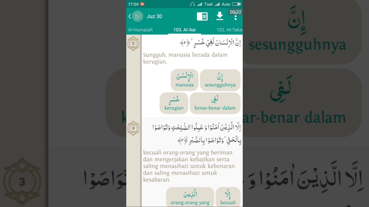 103surat Al Ashr Teks Terjemah Per Kata Audio Oleh Abi Zikri