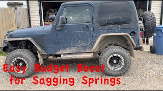 How to Install Jeep Budget boost Lift Spacers