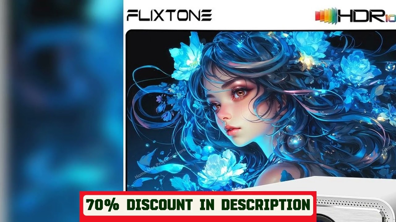 A must-have product! Flixtone D9W Mini Projector 2500 ANSI full hd 1080P 4k Projectors for Movies