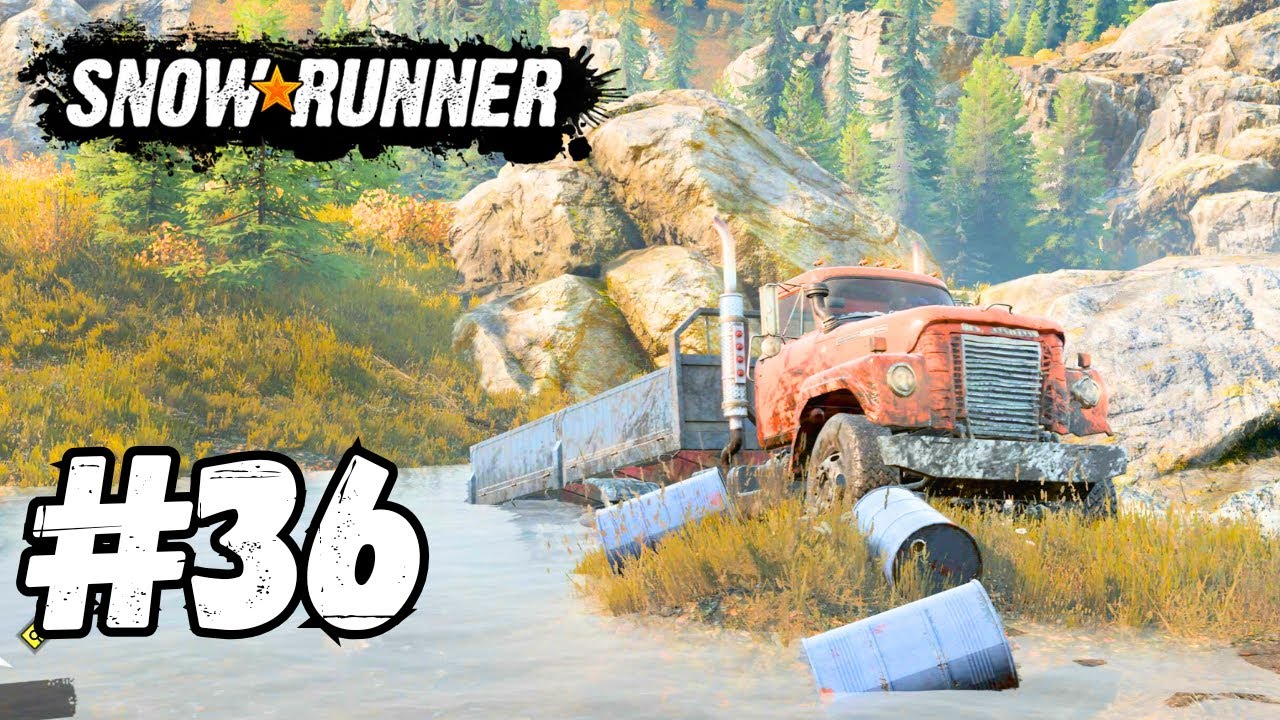 SnowRunner — Местные развлечения | Сбиваю бочки на грузовике | No Commentary